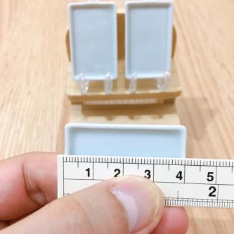 Miniature White Ceramic Tray Rectangular Shape Width 2 … in Singapore - Image 1