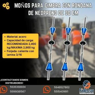 Moños para cimbra con rondana de neopreno 30 cm, Tamaulipas en Río Bravo - Imagen 1