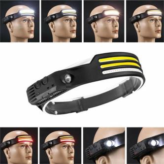 Multi-function Wave Induction COB LED Headlight Outdoor … in Canberra - Image 1