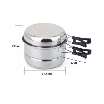 MultiFunctional 3pcs Set Stainless Steel Cookware 1.6L … in Singapore - Image 1
