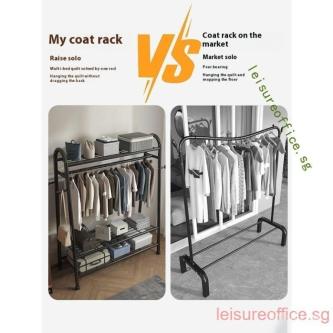 Multifunctional Clothes with Hook Wheels Drying Metal Rack … in Singapore - Image 1