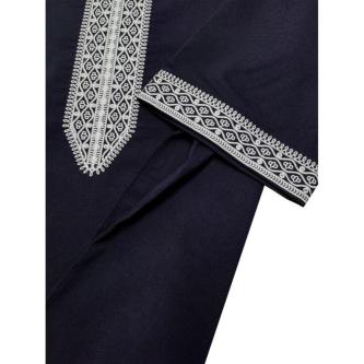 Muslim Middle East Men's Robe Middle Sleeve Embroidered … in Malacca Town - Image 1
