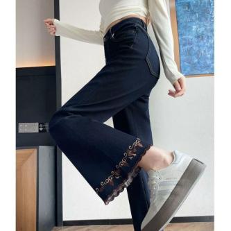 National Style Three-Dimensional Embroidered Ladies Jeans … in Singapore - Image 1