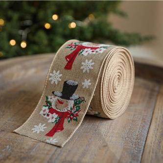 Natural Linen Christmas Ribbon For Tree Wreath Christmas … in Singapore - Image 1