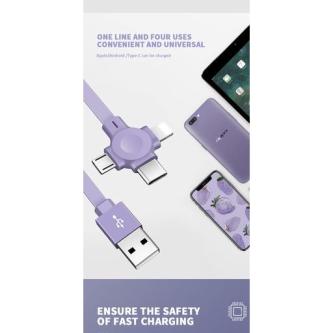 New 4 In 1 USB Retractable Cable With Phone Holder … in Singapore - Image 1