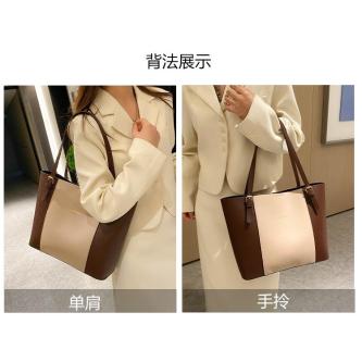 New Korean Version Color Matching Large Capacity Tote Bag … in Singapore - Image 1