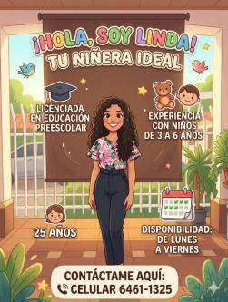 Niñera Licenciada en Educación Preescolar en Ancón - Imagen 1