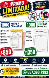 ​ Nota, Comanda y Receta en Culiacán - Imagen 1