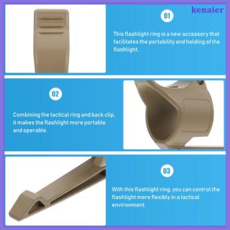 ???? Nylon Flashlight Ring Holder for Outdoor Use Assorted Color in Singapore - Image 1