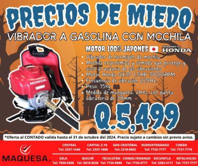 OFERTA DE VIBRADOR DE CONCRETO en Retalhuleu - Imagen 1