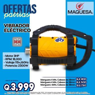 OFERTAS MAQUESA® VIBRADOR ELÉCTRICO ENAR en San Pedro Carchá - Imagen 1