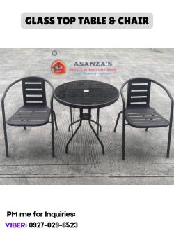 OUTDOOR GLASS TOP | OUTDOOR CHAIR in Quezon City - Image 2