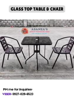 OUTDOOR GLASS TOP | OUTDOOR CHAIR in Quezon City - Image 5