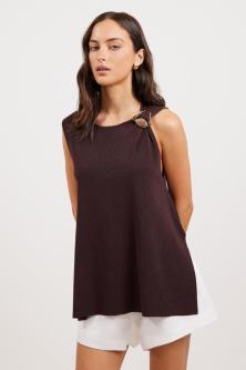 Ode Raleigh Knit Tunic Walnut in Dunedin - Image 1