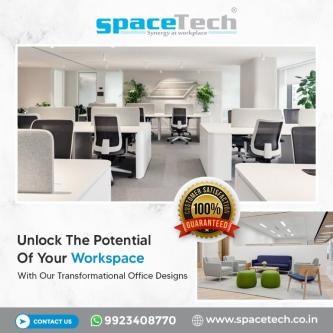 Office Modular Furniture PCMC | SpaceTech in Wakad - Image 1