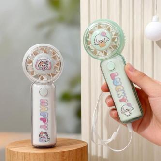 Outdoor Mini Handheld Cartoon Rope Fan Three-speed Speed … in Kota Kinabalu - Image 1