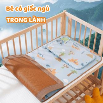 PAMPER Double-Sided Rattan Air Conditioning Mat for Baby to … in Singapore - Image 1