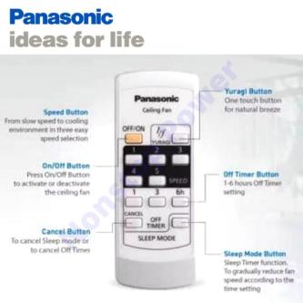 PANASONIC Ceiling Fan 5 Speed Remote Control NAMI Series … in Johor Bahru - Image 1