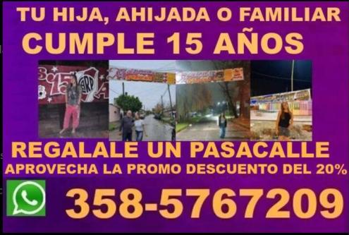 PASACALLES PARA CUMPLEAÑOS en Río Cuarto - Imagen 1