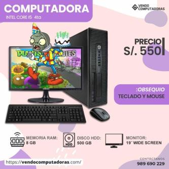 ¡PC Core i5 con Monitor + Regalo! en Lima - Imagen 1