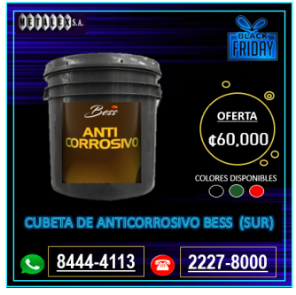 PINTURA ANTICORROSIVA BESS SUR CUBETA en San José - Imagen 1