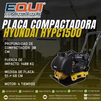 PLACA COMPACTADORA HYUNDAI HYPC1500 Compacta Y Resistente en Ciudad Victoria - Imagen 1