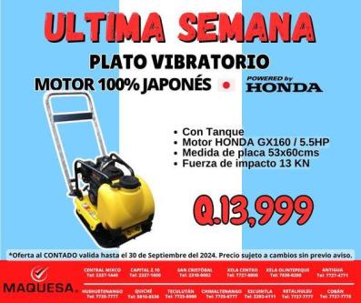 PLATO VIBRATORIO JF en Retalhuleu - Imagen 1