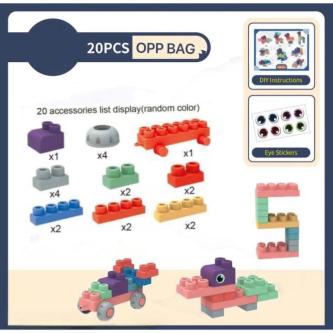 PLAY Soft Rubber Building Blocks Baby Kids Teether Squeeze … in Kota Kinabalu - Image 1