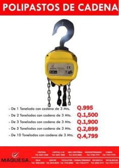 POLIPASTOS DE 5 TONS en Retalhuleu - Imagen 1