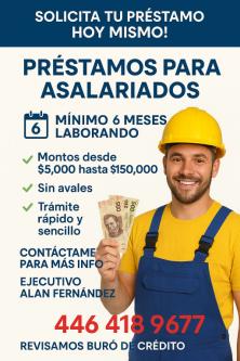 PRÉSTAMO PARA ASALARIADOS en San Juan del Río - Imagen 1