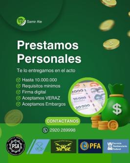 PRÉSTAMOS PERSONALES en Viedma - Imagen 1
