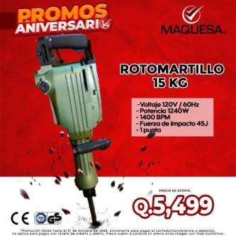 PROMOS ANIVERSARIO MAQUESA® ROTOMARTILLO 15 KG Octubre en San Pedro Carchá - Imagen 1