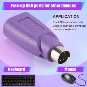 PS2 to USB Connector, Computer Mouse and Keyboard Mini … in Singapore - Image 1