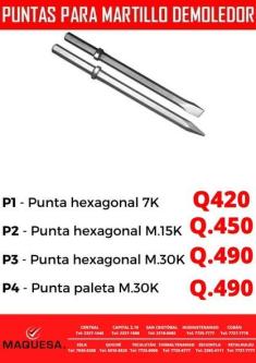 PUNTAS PARA DEMOLEDORES en Retalhuleu - Imagen 1