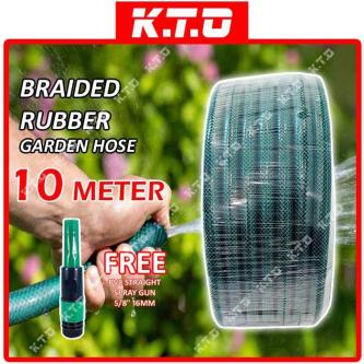 PVC BRAIDED RUBBER GARDEN HOSE 10M 2.25MM + PVC STRAIGHT … in George Town - Image 1