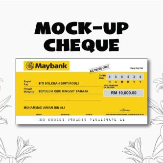 PVC Foam Board Mock Cheque in Singapore - Image 1