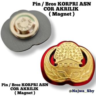 Pin KORPRI ASN COR ACRYLIC Magnet Brooch/ in Singapore - Image 1