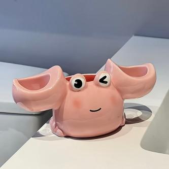 Pink Crab Toothbrush Racks Ceramic Countertop Toothpaste … in Singapore - Image 1