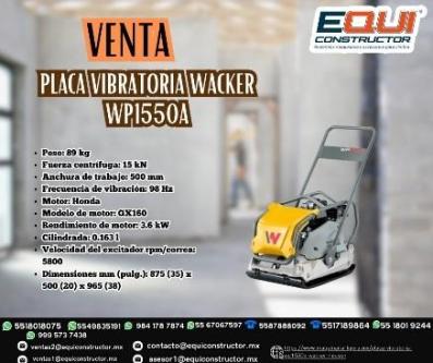 Placa Vibratoria Wacker WPI550A – Compactación de Alto Rendimien en Aguascalientes (AGS) - Imagen 1