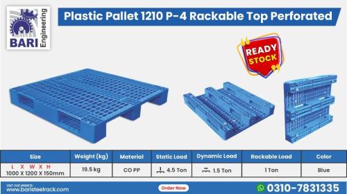 Plastic Pallet 1210 P-4 Perforated Rackable in Lahore - Image 1