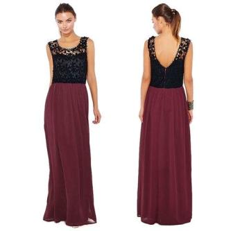 Plus Size Maxi Dress Maroon in Shah Alam - Image 1