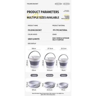 Portable Collapsible Bucket / PP+TPE Material / Foldable … in Singapore - Image 1