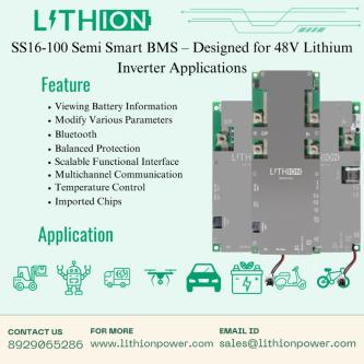 Power & Protection SS16 100 Semi Smart BMS for 16S Energy System in Noida - Image 1