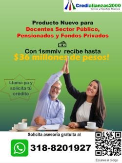 Préstamos a PENSIONADOS, FONDOS PRIVADOS, DOCENTES SECTOR PUBLIC en Bogotá - Imagen 3