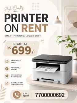 Printer On Rent Start At Rs.699/- Only In Mumbai in Mumbai - Image 1