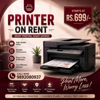 Printer On Rent Start At Rs.699/- Only In Mumbai in Mumbai - Image 1
