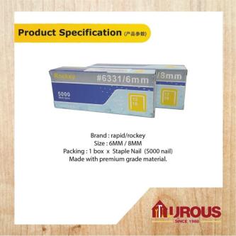 RAPID/ROCKEY STAPLE BULLET 6MM/8MM [5000 STICKS] in Petaling Jaya - Image 1