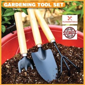[READY STOCK] 3PCS Gardening Tool Set Rake Trowel Fork Alat … in Singapore - Image 1