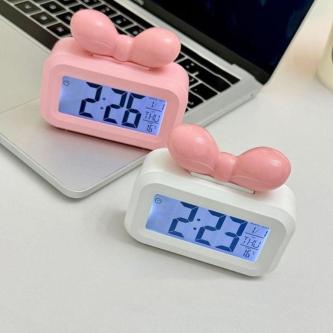 RIPPLEU LED Digital Clock, Mini Bowknot Alarm Clock, … in Singapore - Image 1