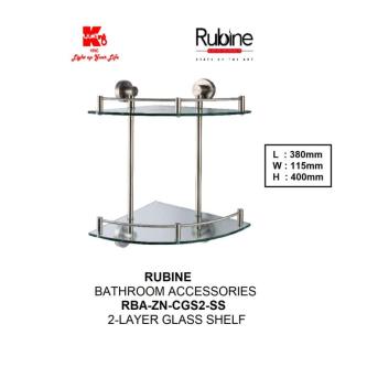 RUBINE RBA-ZN-CGS2-SS 2-LAYER CORNER GLASS SHELF in Ipoh - Image 1